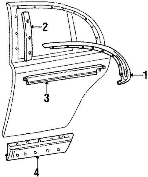 Continental EXTERIOR TRIM - REAR DOOR