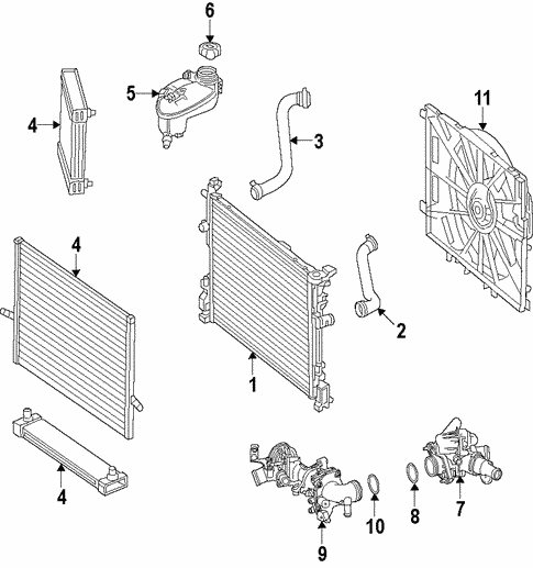 RADIATOR & COMPONENTS for 2018 Mercedes-Benz CLA 45 AMG® #4