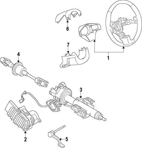 Malibu STEERING COLUMN