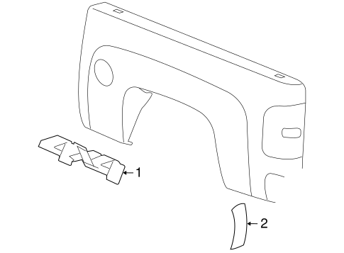 Sierra 1500 EXTERIOR TRIM - PICK UP BOX