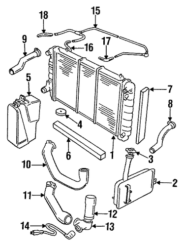 XJS RADIATOR & COMPONENTS 2