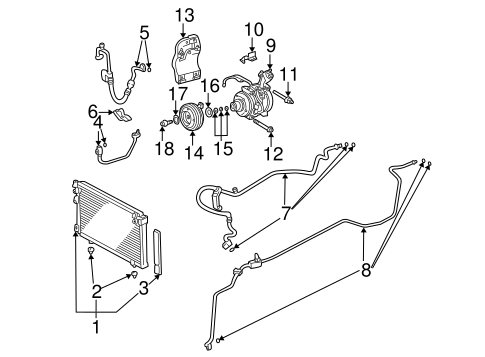 HVAC/CONDENSER, COMPRESSOR & LINES for 2007 Toyota Highlander #1