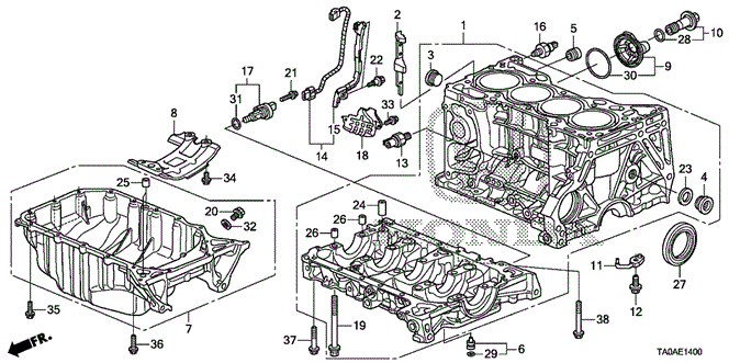 ENGINE/CYLINDER BLOCK - OIL PAN (L4) for 2012 Honda ACCORD SEDAN #1