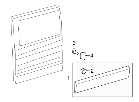 Transit-150 EXTERIOR TRIM - SIDE DOOR 2
