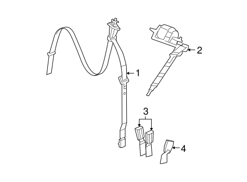 Electrical/Rear Seat Belts for 2014 Chrysler Town & Country #3