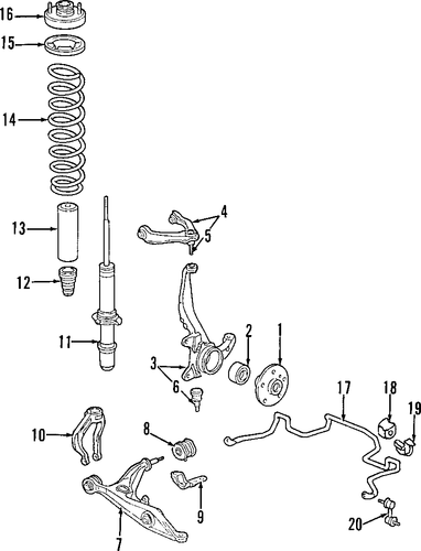 OEM Honda 51215-S10-A10 - Knuckle OEM Honda 51215-S10-A10 - Knuckle