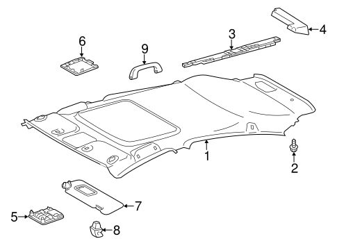BODY/INTERIOR TRIM - ROOF for 2013 Toyota Prius C #1