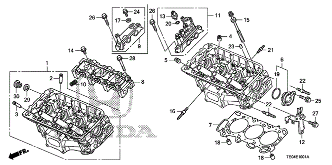 ENGINE/FRONT CYLINDER HEAD (V6) for 2010 Honda ACCORD COUPE #1