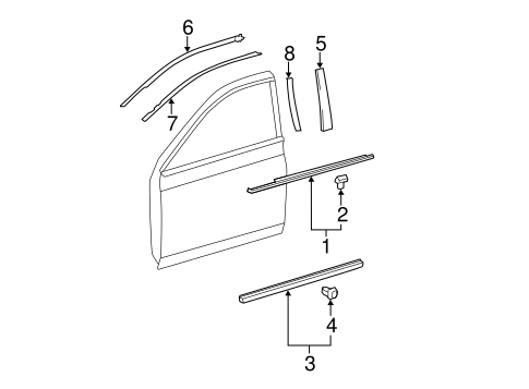 BODY/EXTERIOR TRIM - FRONT DOOR for 2012 Toyota Avalon #1