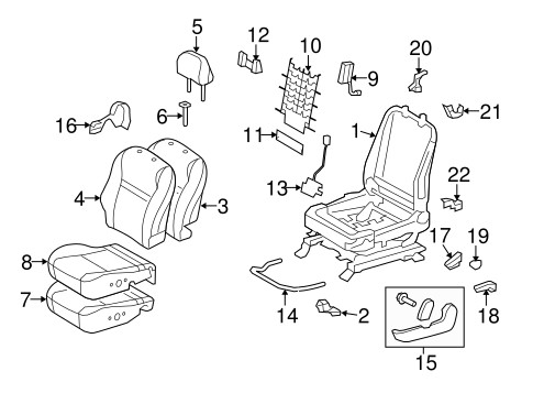 BODY/DRIVER SEAT COMPONENTS for 2011 Toyota Matrix #1