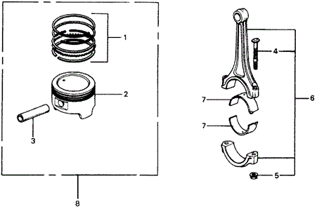 ENGINE/PISTON - CONNECTING ROD for 1978 Honda ACCORD HATCHBACK #1