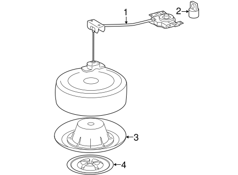 Spare Tire Carrier for 2005 Toyota Highlander #0