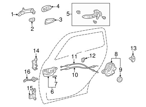 ELECTRICAL/REAR DOOR for 2004 Scion xA #2