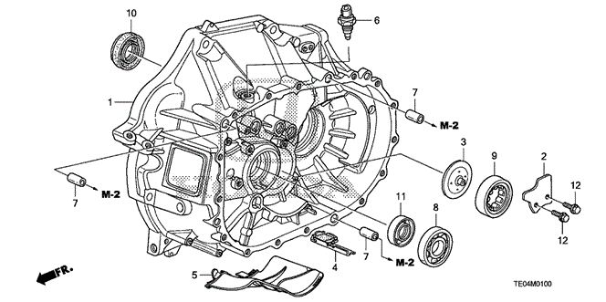 Transmission - Manual/MT Clutch Case (L4) for 2010 Honda ACCORD COUPE #1