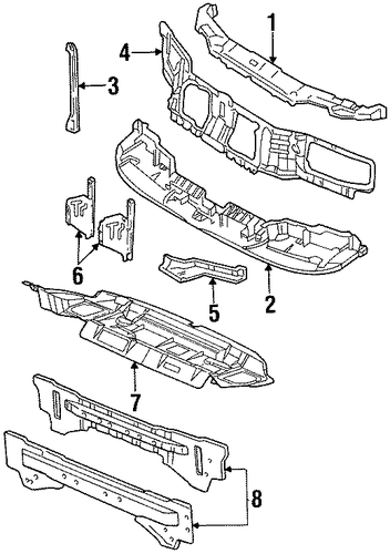 Mystique RADIATOR SUPPORT