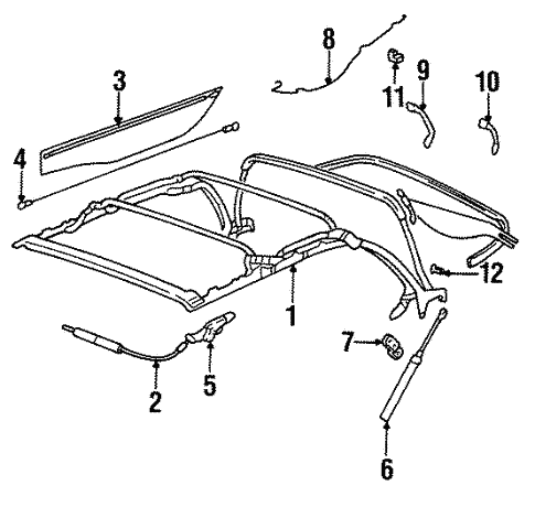 Frame & Components for 1999 Volkswagen Cabrio #0