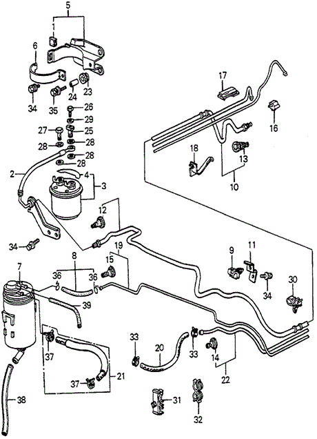 ELECTRICAL / EXHAUST / HEATER / FUEL/CANISTER - FUEL PIPE (PGM-FI) for 1985 Honda ACCORD SEDAN #1