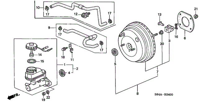 CHASSIS/MASTER POWER (1) for 2002 Honda ACCORD SEDAN #1