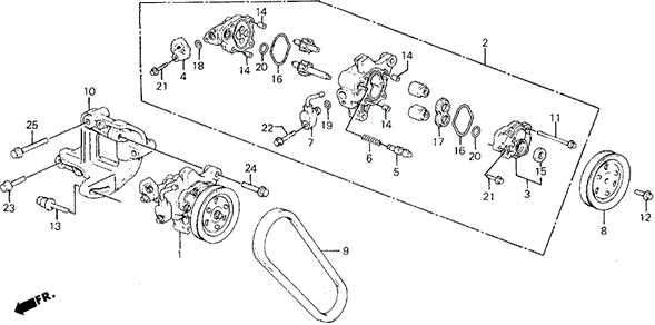 ENGINE/P.S. PUMP for 1991 Honda CIVIC 5-DOOR #1