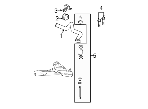 Front Suspension/Stabilizer Bar & Components for 2006 Cadillac DTS #1