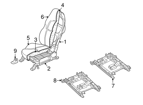 Body/Seat Components for 2000 Chevrolet Corvette #1