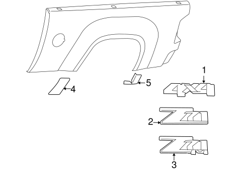 Sierra 1500 EXTERIOR TRIM - PICK UP BOX