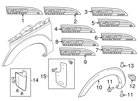 Body/Exterior Trim - Fender for 2012 Ford F-250 Super Duty #1
