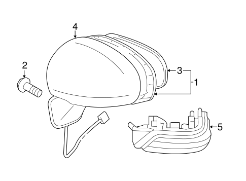 BODY/OUTSIDE MIRRORS for 2013 Toyota Prius #1