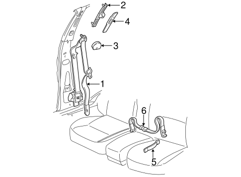 Electrical/Front Seat Belts for 2001 Ford Taurus #1