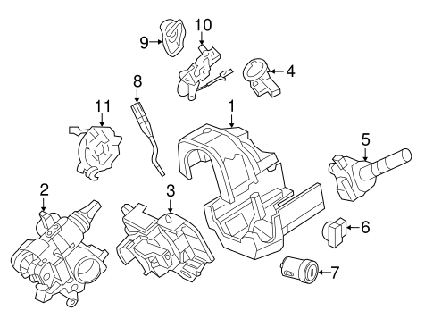 Shroud, Switches & Levers for 2014 Ford Expedition #0