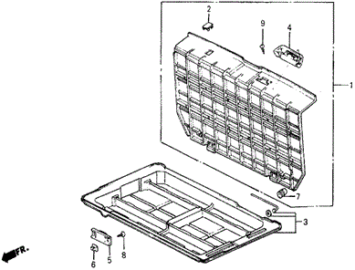 INTERIOR / BUMPER/TRUNK BOX for 1984 Honda CIVIC 5-DOOR #1