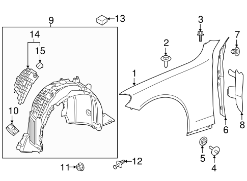 Fender & Components for 2015 Mercedes-Benz C 300 #0