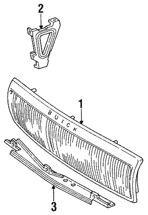 Grille & Components for 1992 Buick Commercial Chassis #0