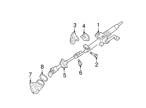 STEERING/STEERING COLUMN ASSEMBLY for 2009 Toyota Camry #1