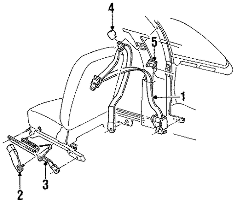 Thunderbird FRONT SEAT BELTS