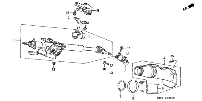 CHASSIS/STEERING COLUMN for 1992 Honda CIVIC HATCHBACK #1