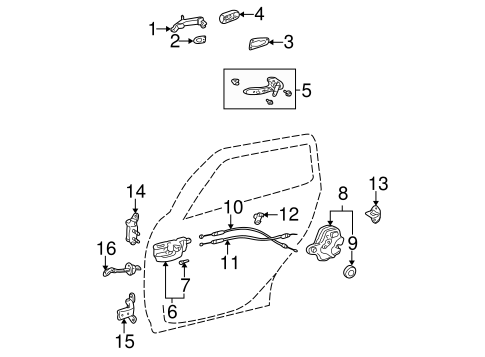 BODY/LOCK & HARDWARE for 2007 Toyota Corolla #2