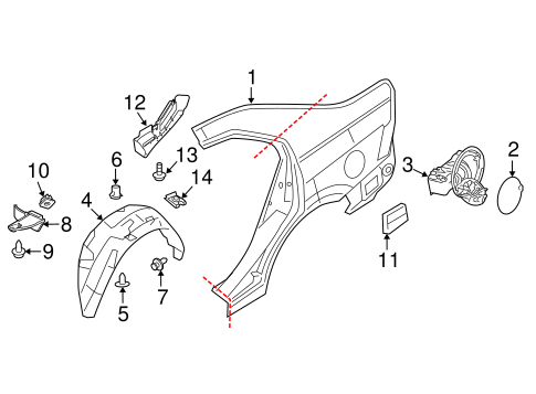 Fusion QUARTER PANEL & COMPONENTS