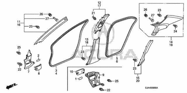 Pillar Garnish for 2009 Acura RL #0