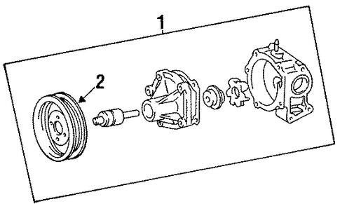 COOLING SYSTEM/WATER PUMP for 1996 Toyota Tercel #1