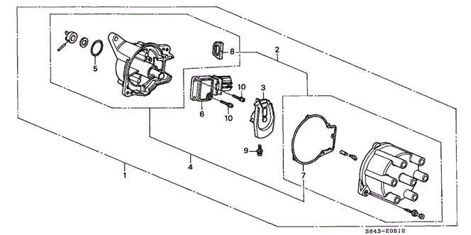 ENGINE/DISTRIBUTOR (HITACHI) (V6) for 1998 Honda ACCORD SEDAN #1