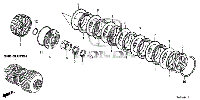 Transmission - Automatic/AT Clutch (2nd) (V6) for 2009 Honda ACCORD SEDAN #1