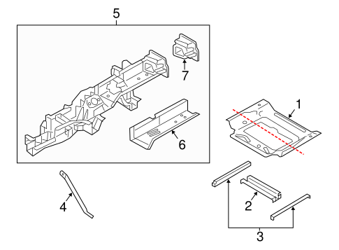 Range Rover Sport REAR FLOOR & RAILS