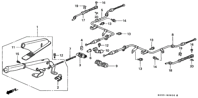 Chassis/Parking Brake for 1996 Honda CIVIC COUPE #1