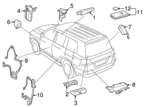 Electrical/Keyless Entry Components for 2013 Toyota Land Cruiser #1