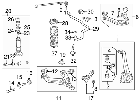 FRONT SUSPENSION/SUSPENSION COMPONENTS for 2002 Toyota 4Runner #4