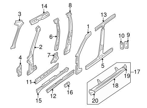 Range Rover CENTER PILLAR & ROCKER