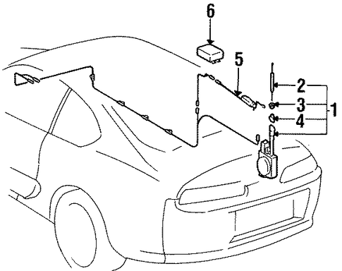 ELECTRICAL/ANTENNA & RADIO for 1998 Toyota Supra #1