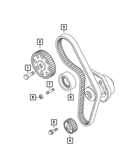 Timing Belt/Chain and Cover and Balance Shaft for 2015 Jeep Renegade #0
