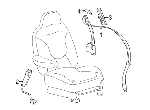 Front Seat Belts for 2008 Lincoln Navigator #0